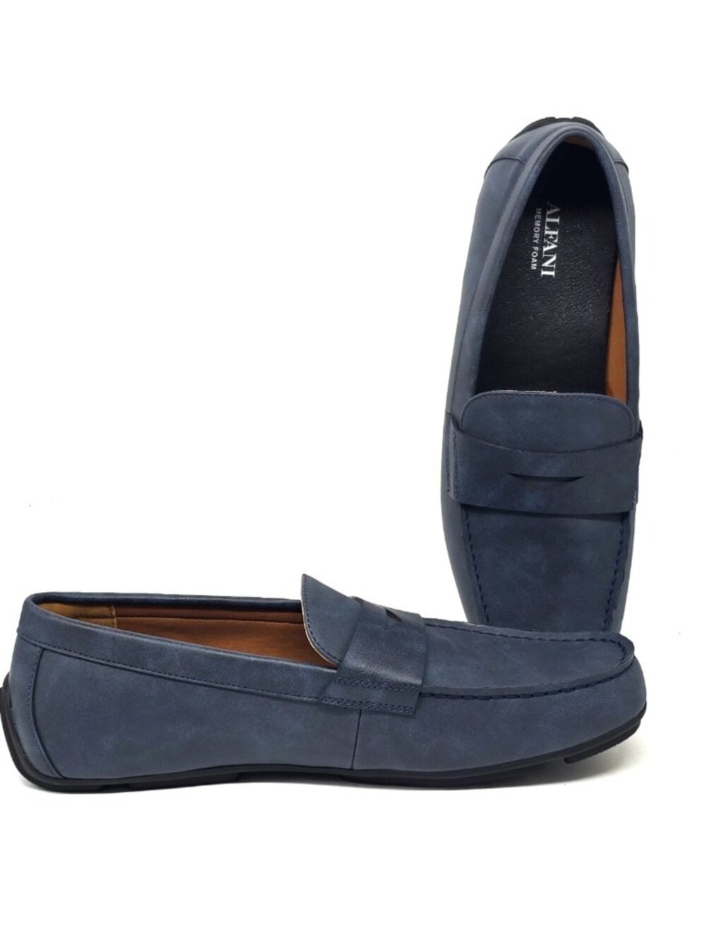 ALFANI Iker Blue Boat Loafers Comfort Casual Driver Shoes Men's Size 10.5 M